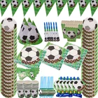 Футбольный тематический реквизит, тарелка, плакат с приглашением, открытка для детей, день рождения, вечеринка, Декор, детский душ, вечеринка, набор, украшение для вечеринки