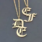 Ожерелье с двойными буквами, ожерелье-чокер с именем на английском языке, ожерелье золотого и серебряного цвета на заказ, ожерелья для женщин, ювелирные изделия Kpop