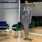 2 вида конструкций размера плюс серый коктейльные платья 2021 Русалка пикантные Выходные туфли на выпускной вечерние платья для женщин Свадебная Вечеринка Вечерние платья Robes De коктейльное