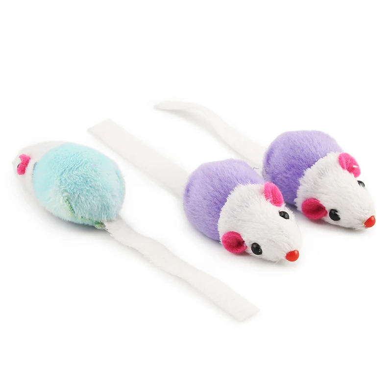 10PCS/LOT Plush Mouse Cat Toy Pet Mice Animal Cloth Fuzzy For Kitten | Дом и сад