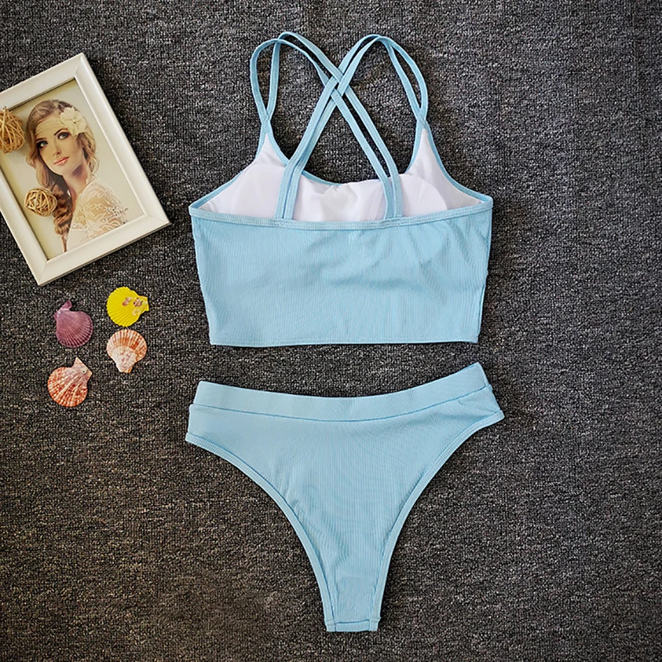 

Sexy Bikinis 2021 Woman Swimsuit Female Brazilian High Waist Bikini Set Push up Swimwear Women`s Bathing Suit Summer Beach Wear