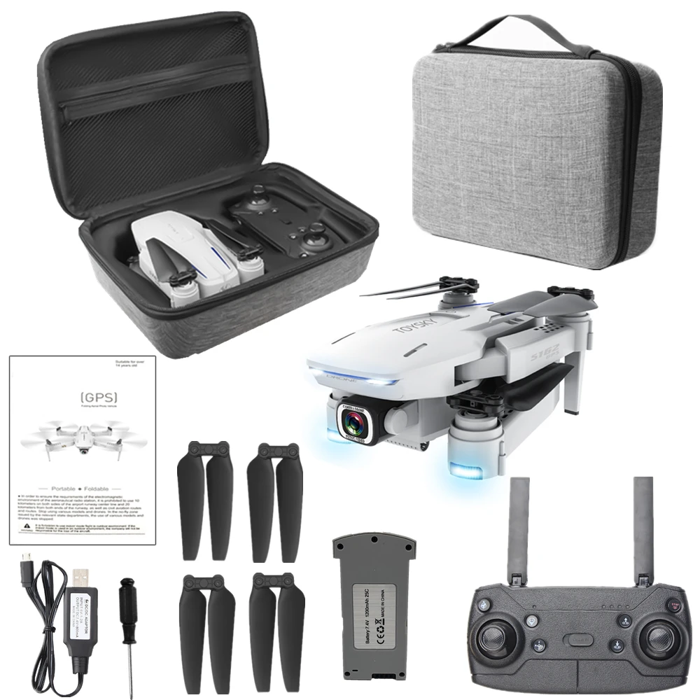 

GPS Drone S162 RC Quadcopter with 5G WiFi FPV HD 4K Camera Foldable Quadrocopter VS E58 SG907 F11 XS812 E520S Dron Gift