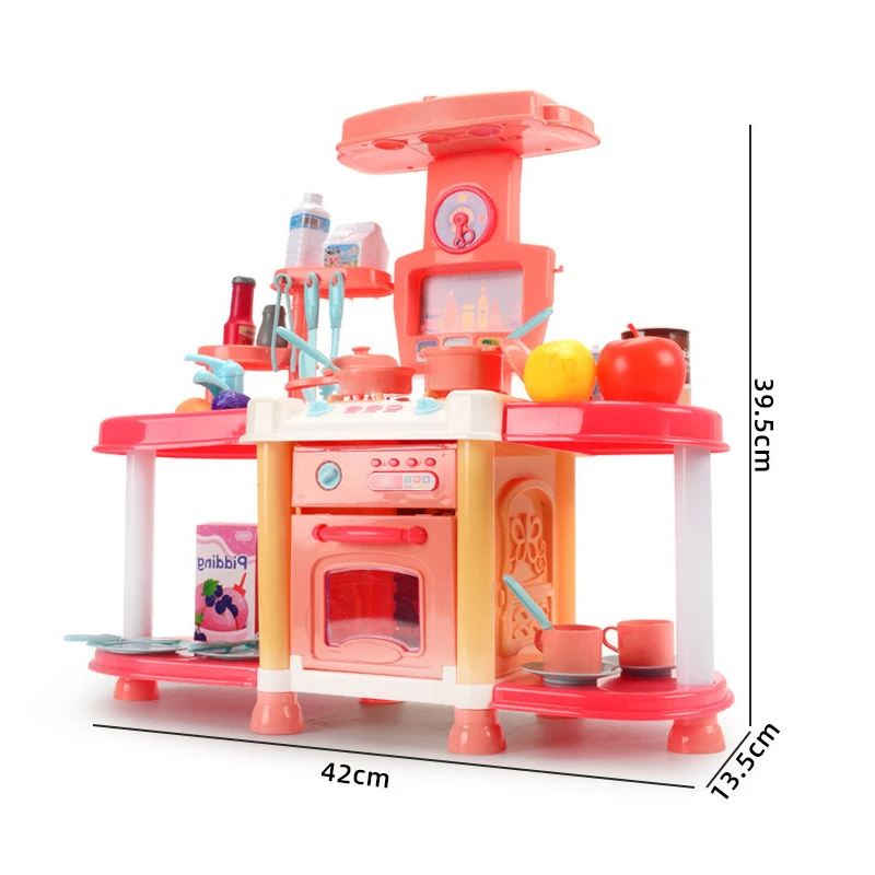 

DIY ABS Kitchen Pretend Toy Kitchen Play Simulation Model Set Educational Toys Gift for Children Kids Girls