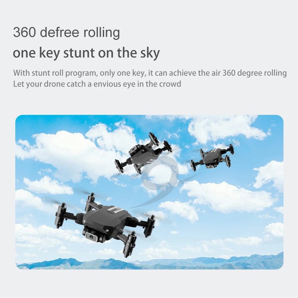 

AHOHA Mini RC Drone 4K HD Camera WiFi FPV UAV Remote control Foldable Quadrocopter Helicopter Rc Toy for Kids Child