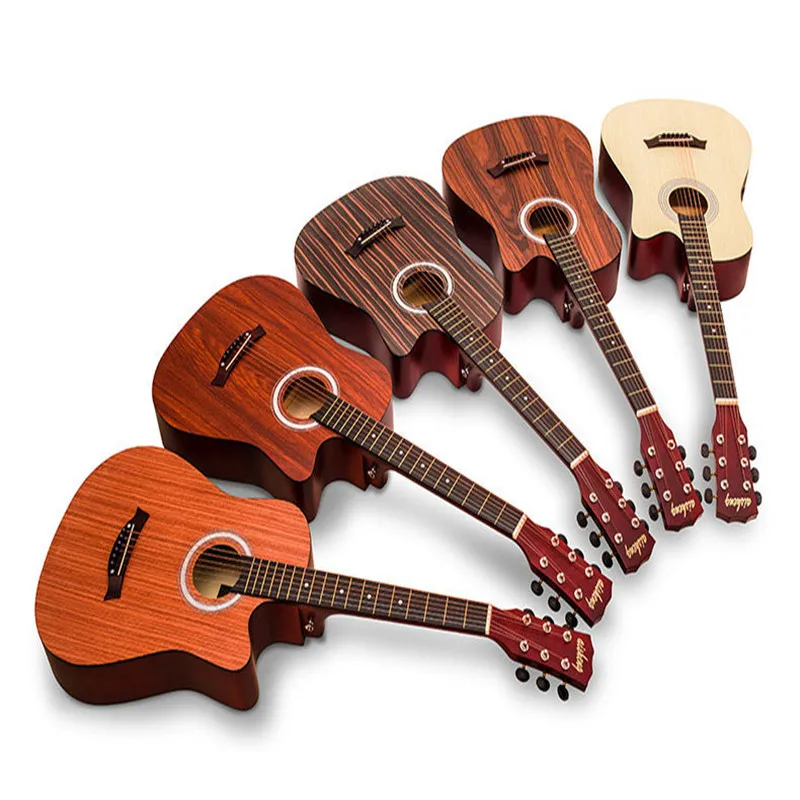 

Новая гитара для взрослых, народная гитара 38 дюймов, популярная для начинающих, для практики, гитара для студентов, Модный Инструмент, гитар...