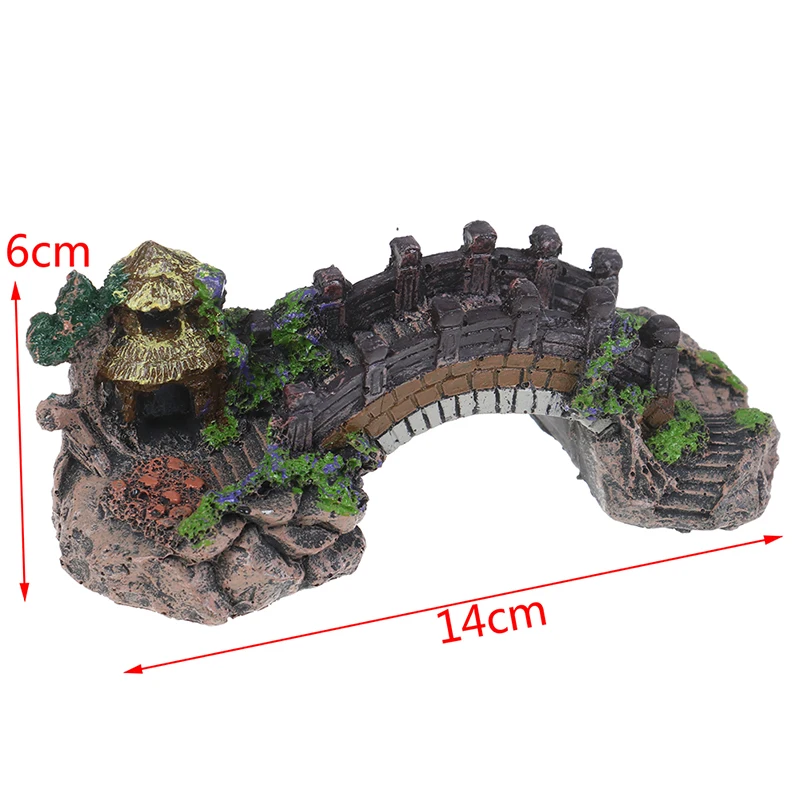 Аквариумный мост Ландшафтные украшения павильон дерево полимер аквариумное