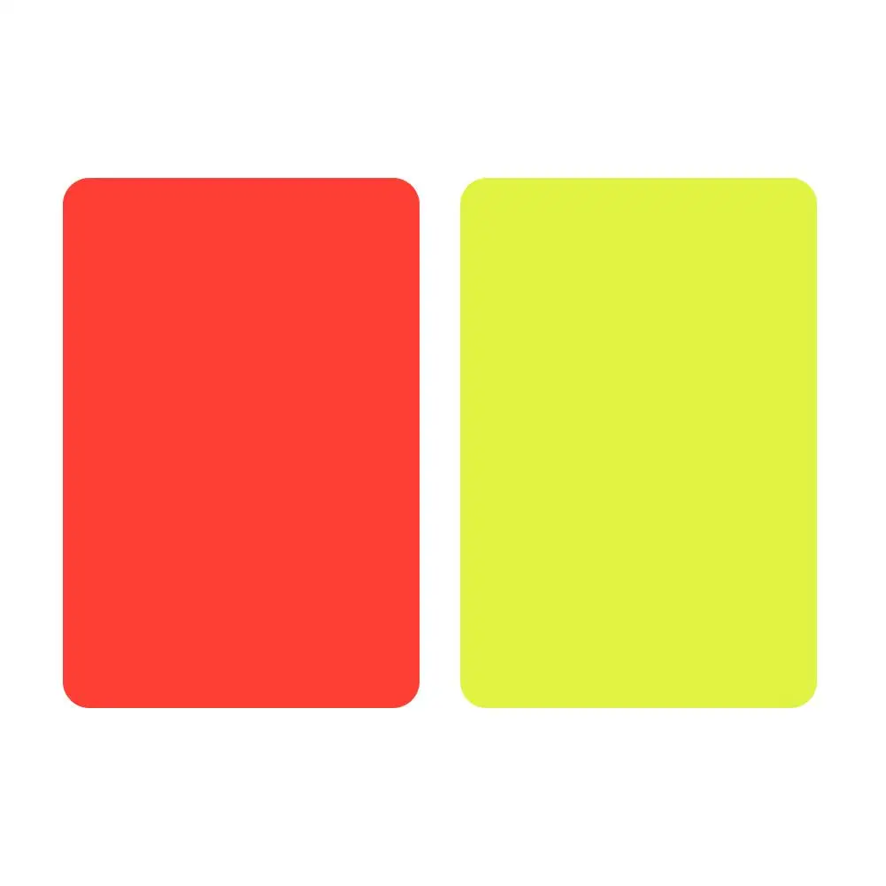 

PVC Soccer Referee Red Yellow Cards Football Match Training Tools 8x11cm Entertainments Football Soccer Supplies Recording Fouls