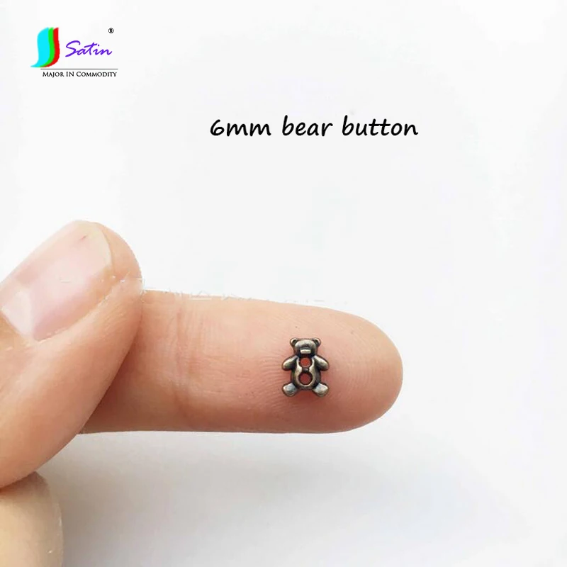 100 шт. металлические пуговицы в виде медведя 6 мм|Пуговицы| |