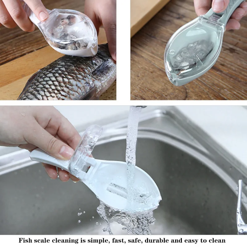 

Fishing Tackle 2020 Hand-Operated Fish Scale Scraping Device Manual Scale Scraper With Cover Scale Planer Scale Cleaning Tool
