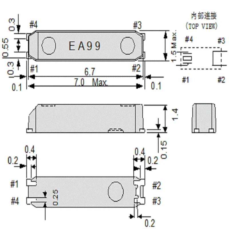 4Pin 7015 32 768 кГц 7*1 5*1 4 мм фоторезонатор SMD кварцевые хрустальные ПФ ± 10 стр./мин часы