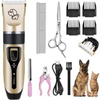 usb charging dog hair trimmer rechargeable pet cat grooming clippers cutter machine shaver electric scissor clipper 110 240v ac