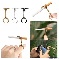 cigarette holder ring rack smoking accessories metal lighter rolling tray finger ring clip for women men gifts cigarette holder
