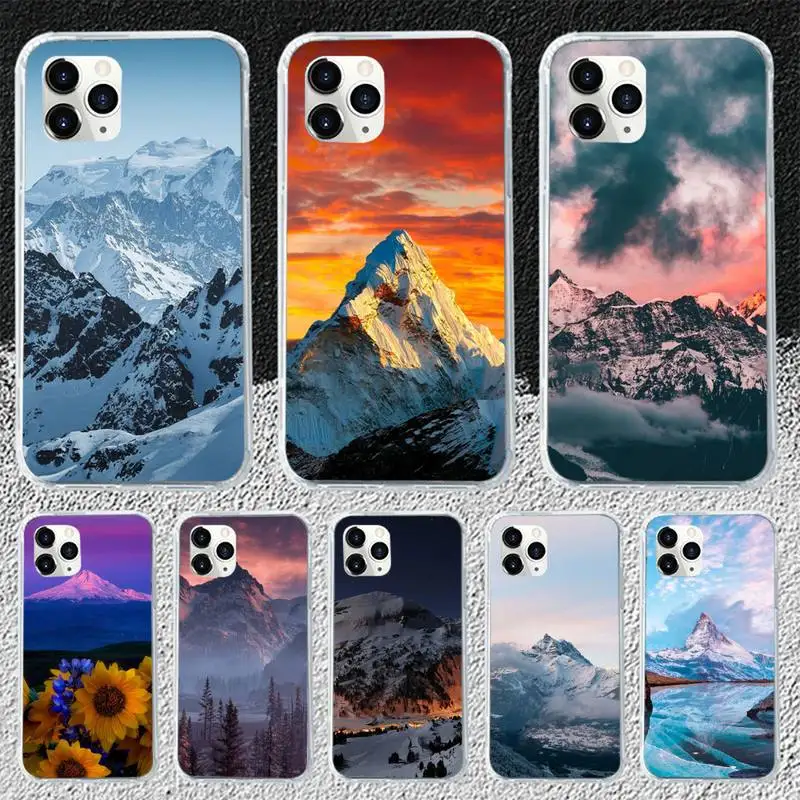 

3D Emboss Mountain Phone Case for iphone 12 13 Mini SE 2020 5 5S 6 6S Plus 7 8 Plus X XR XS 11 Pro Max Fundas Coque cover