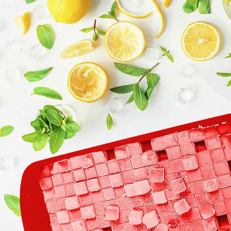 

Kitchen Bar Cooking Candy Color Silicone Mini Square Ice Mold Ice Cream Cube Tray Mould