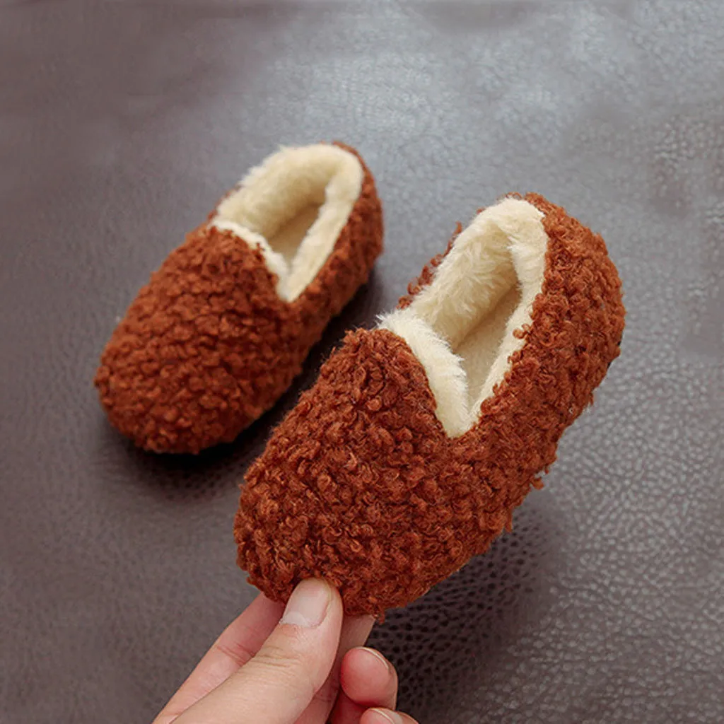 Детские домашние тапочки для маленьких мальчиков и девочек из искусственного