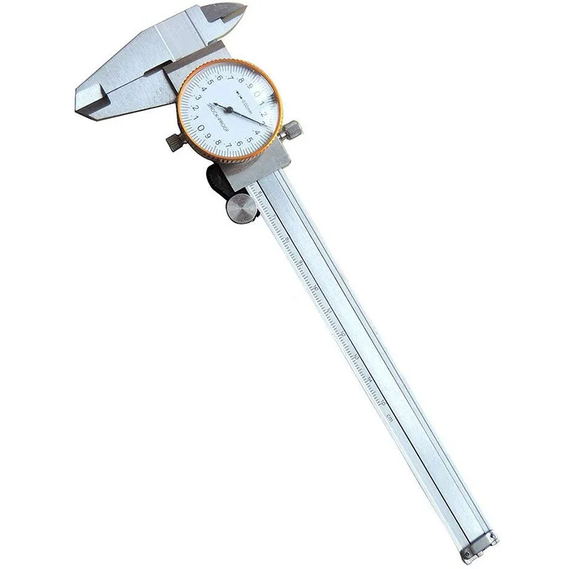 

0-150 мм суппорт Высокоточный Настольный штангенциркуль с Часы Двухсторонняя противоударное измерения измерительные инструменты