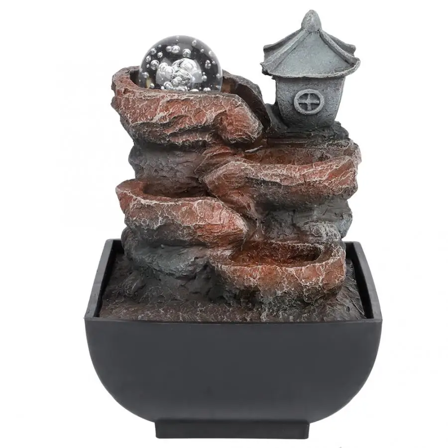 Креативный Настольный фонтан для дома орнамент коридора со светильник и шариком