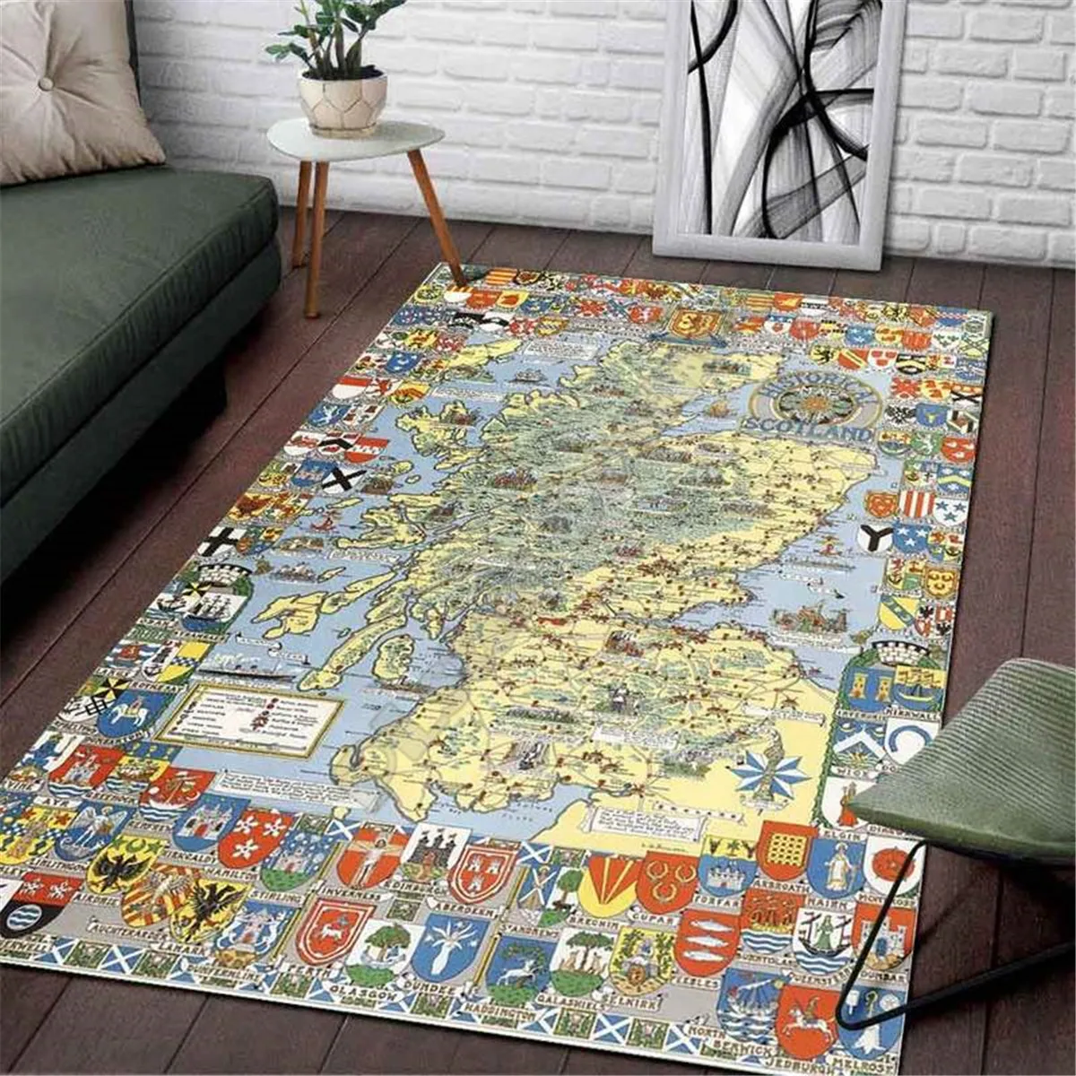 

Map Area Rug 3D All Over Printed Non-slip Mat Dining Room Living Room Soft Bedroom Carpet 02