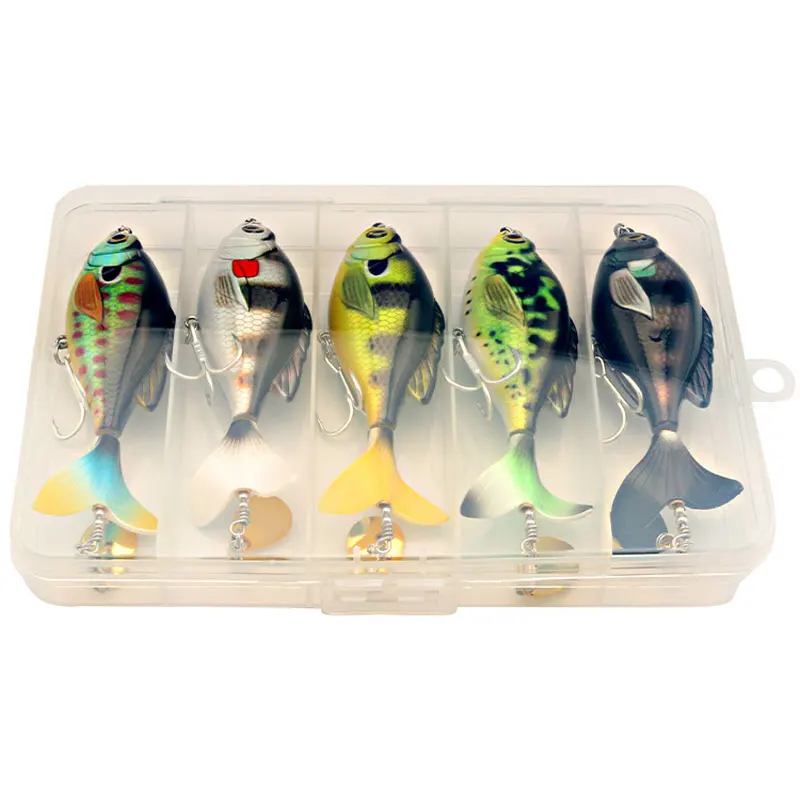 

2021 New Hot Popper Fishing Lure 1Pcs 9.5cm/16.9g Rotate Tail Wobbler Fishing Baits Bass Pike Fish Hook Tackle Swimbait