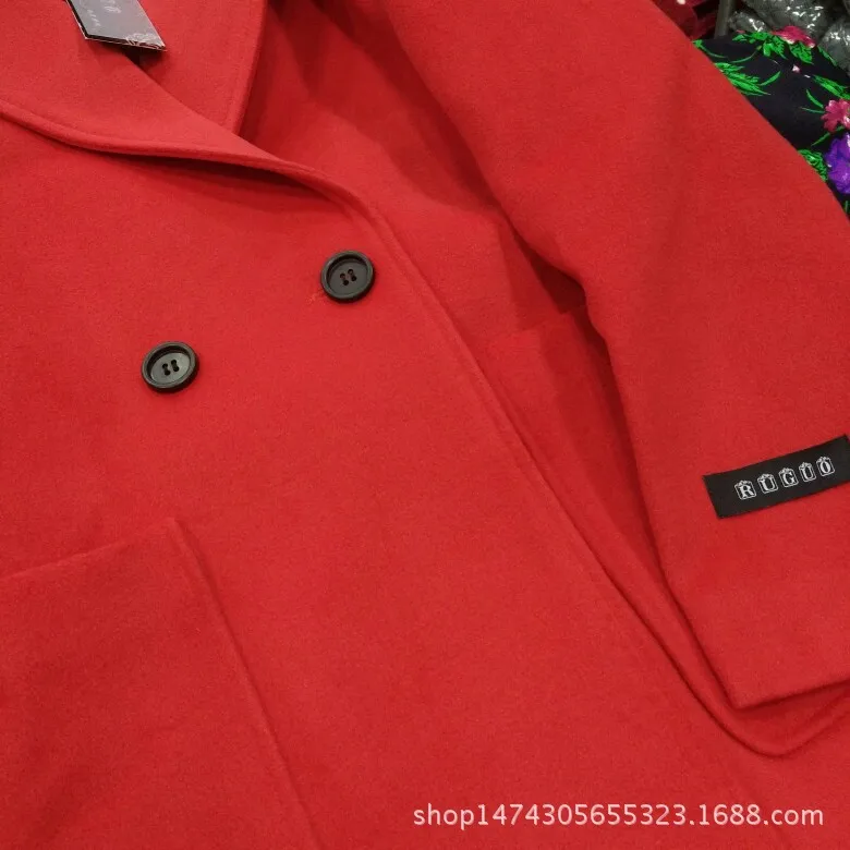 Осеннее пальто размера плюс XL XXL 3XL 4XL 5XL 6XL женское Свободное Женское шерстяное