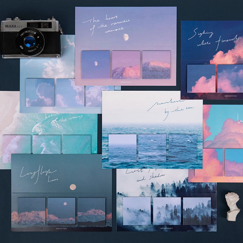 Блокнот для заметок с изображением Луны и звезды 60 шт. | Канцтовары офиса дома