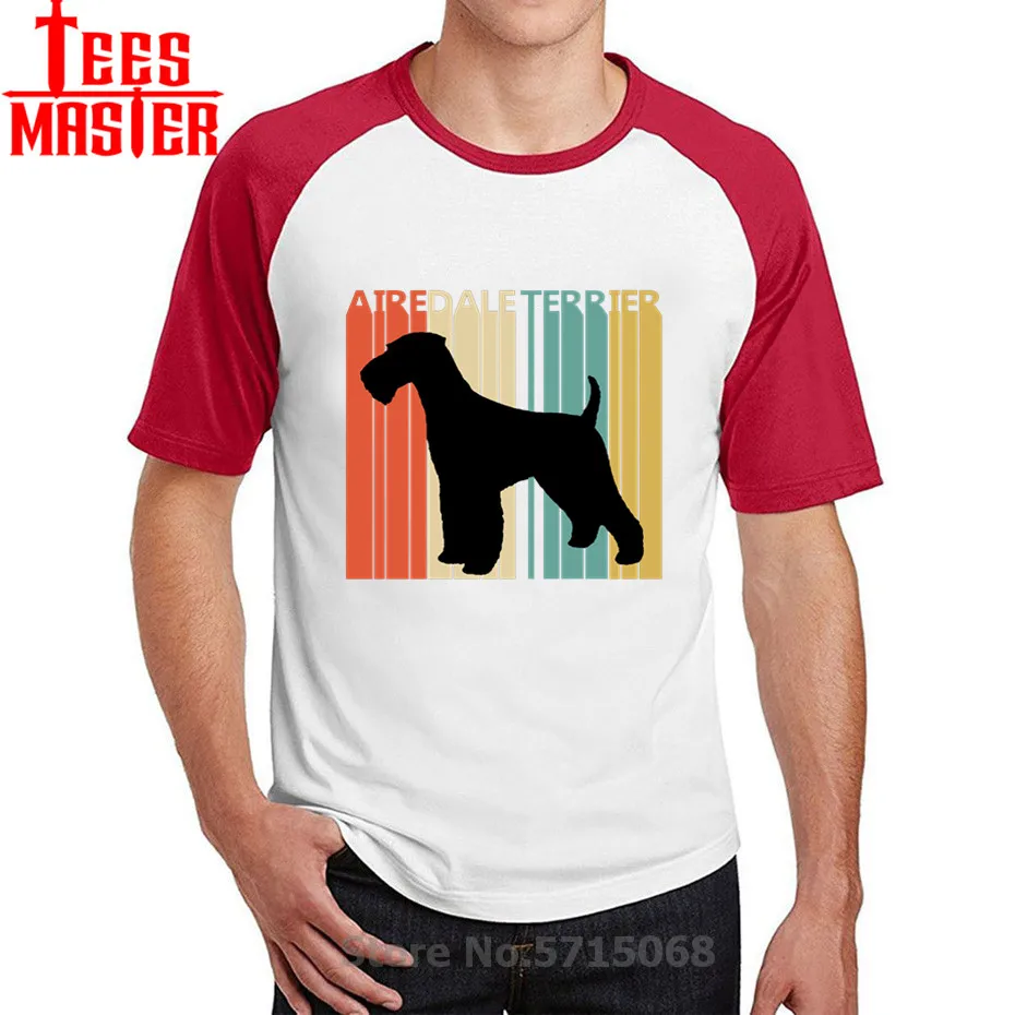 Винтаж 1970s Эрдельтерьер собака Владелец подарок футболки для мужчин Собаки