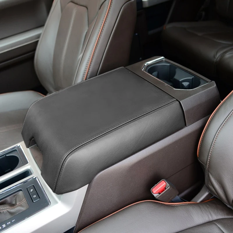 

Car Accessories Microfiber Center Control Armrest Pad Leather Cover Sticker Trim For Ford F150 2015 2016 2017 2018 2019
