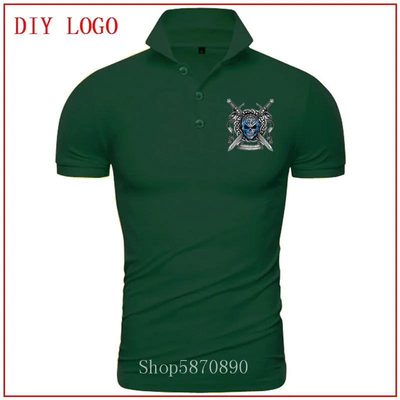 Мужская хлопковая рубашка-поло с коротким рукавом принтом | одежда