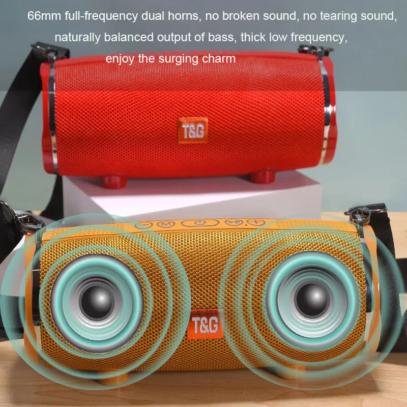 Портативная стереоколонка TG189 беспроводная уличная колонка с функцией объемного