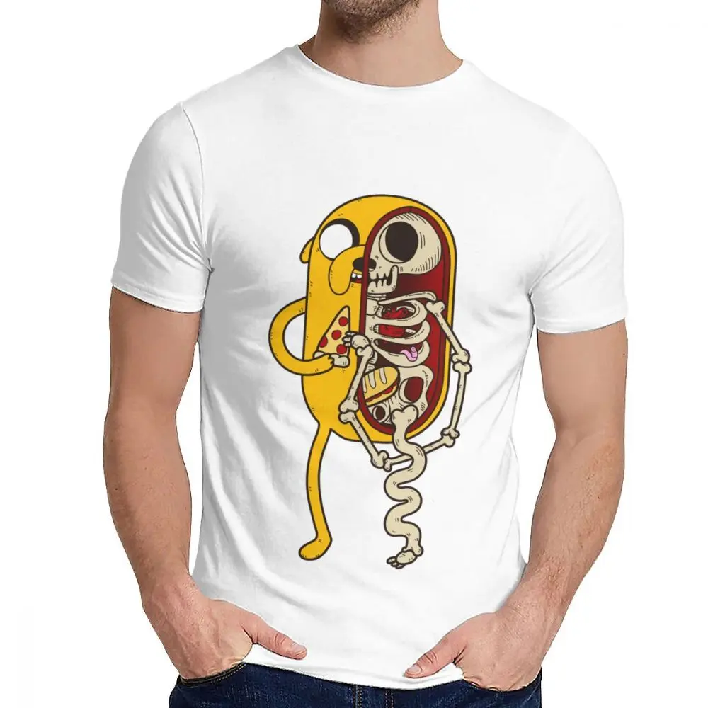 Белый Мужская футболка Adventure Time хорошая хлопковая Новая мужская Винтажная футболка с круглым вырезом - Цвет: Белый