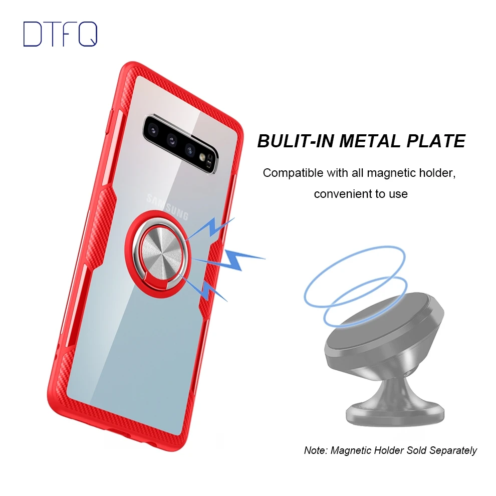 DTFQ Hybrid Clear Case For Samsung Galaxy S10 Plus S10e 5G PC + Soft TPU Shockproof Rugged Cover for S9 |