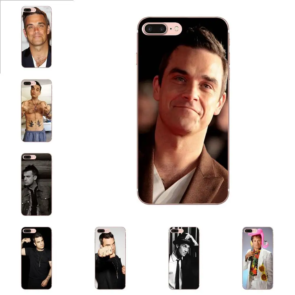 Мягкий ТПУ оптом Великобритания певица звезда Робби Вильямс для Apple iPhone 4 4s 5 5C 5S SE 6