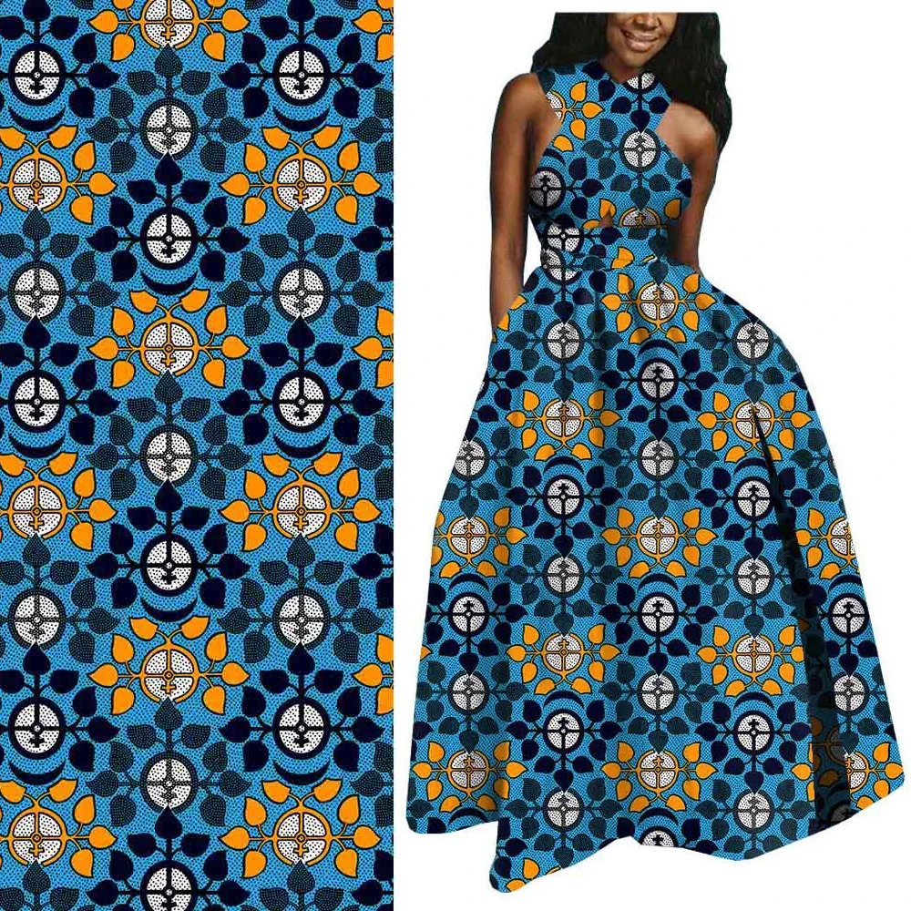 Весенне-летняя Классическая абстрактная восковая печать Батик Хлопчатобумажная