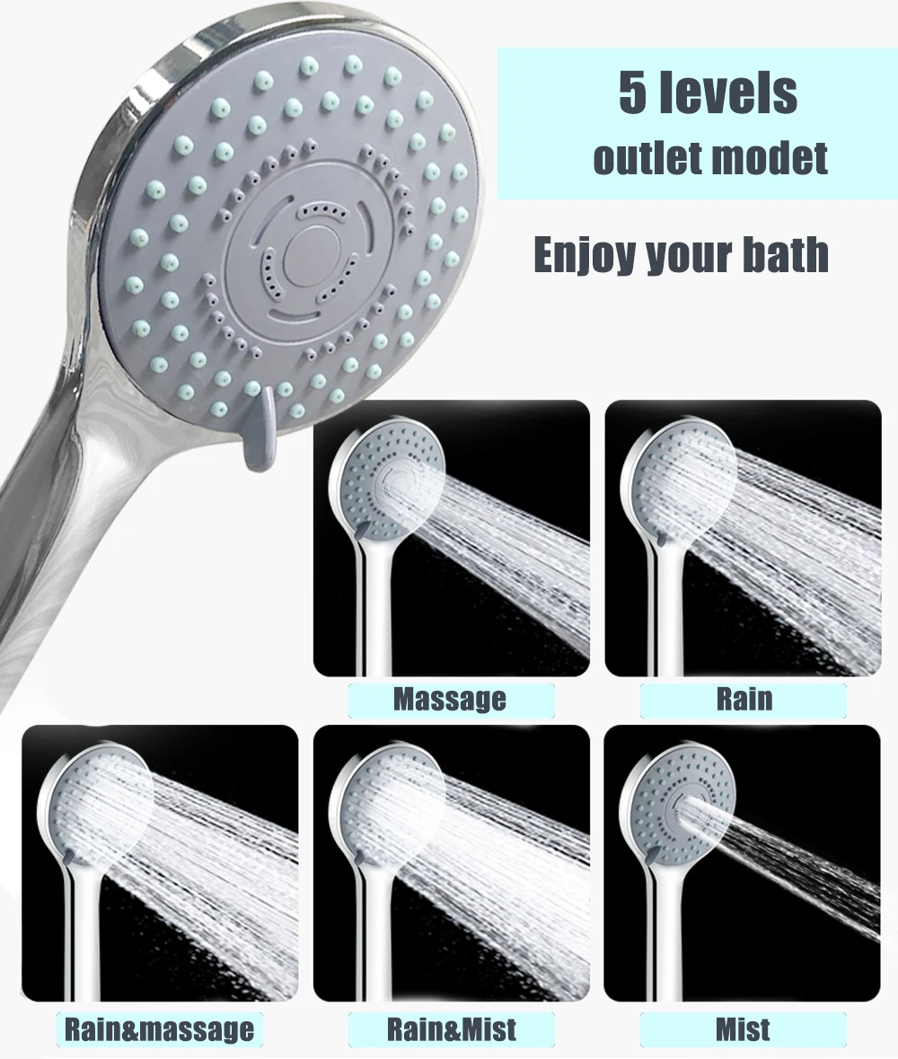 

Elyn Water Saving Pressurized Shower Sprinkler Head Household Bath High Pressure Device Shower Head Faucet Bathroom