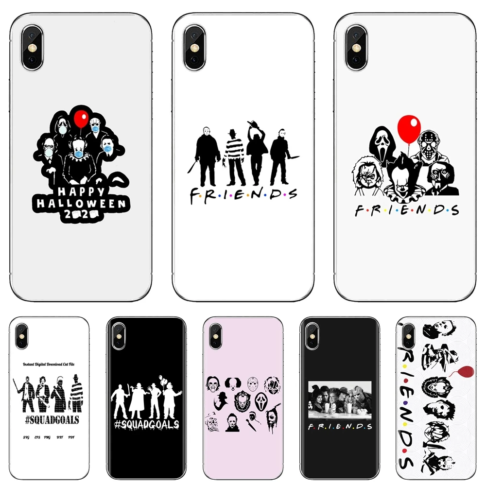 Мягкий силиконовый чехол из ТПУ с ужасными наклейками для iPhone iPod Touch 11 12 Pro 4 55 5C 6 6S 7