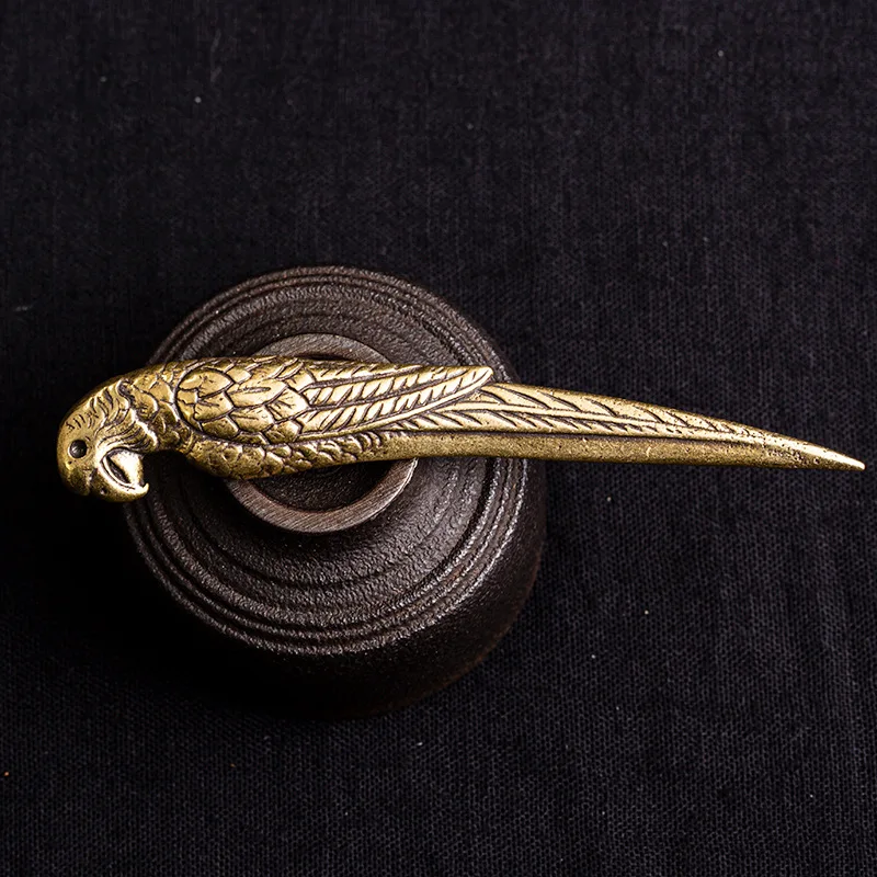 1 шт. винтажный медный нож для чая в форме попугая латунный ручной конус Пуэра