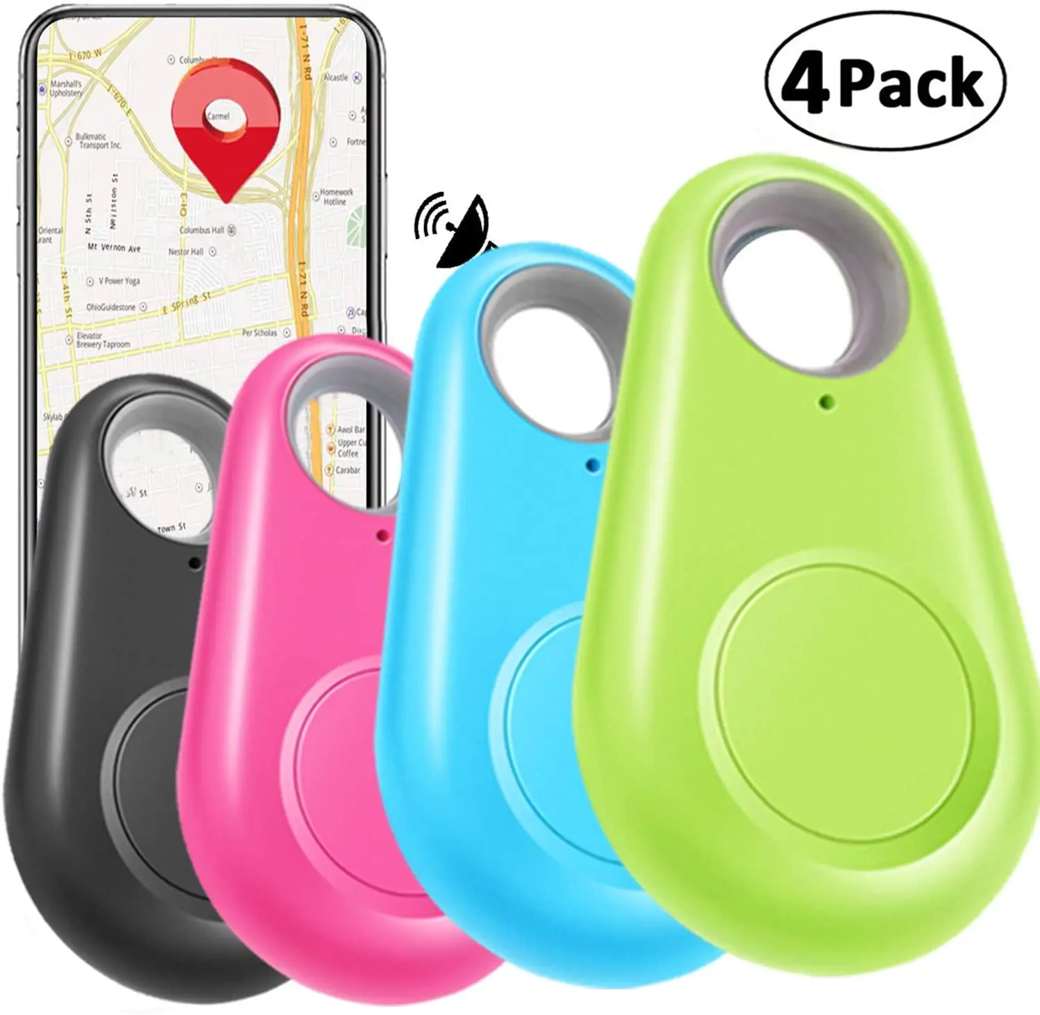 Rastreador GPS inteligente para coche, localizador con alarma, cartera, perro, niño, dispositivo de seguimiento antipérdida antirrobo, paquete de 4 unidades