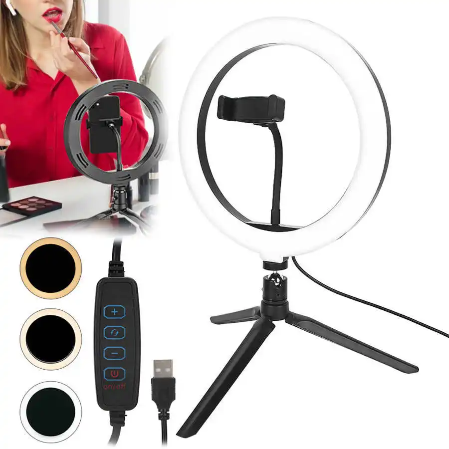 Светодиодный светильник для прямой трансляции кольцевой селфи с регулируемой
