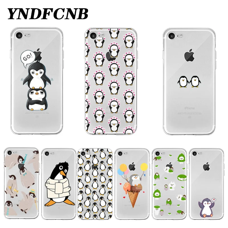 

Lovely Penguin Colorful Cute Phone Case For iPhone SE 2020 11 Pro X XR Xs Max 6 6S 7 8 Plus Soft Clear Cover Mobile Cases