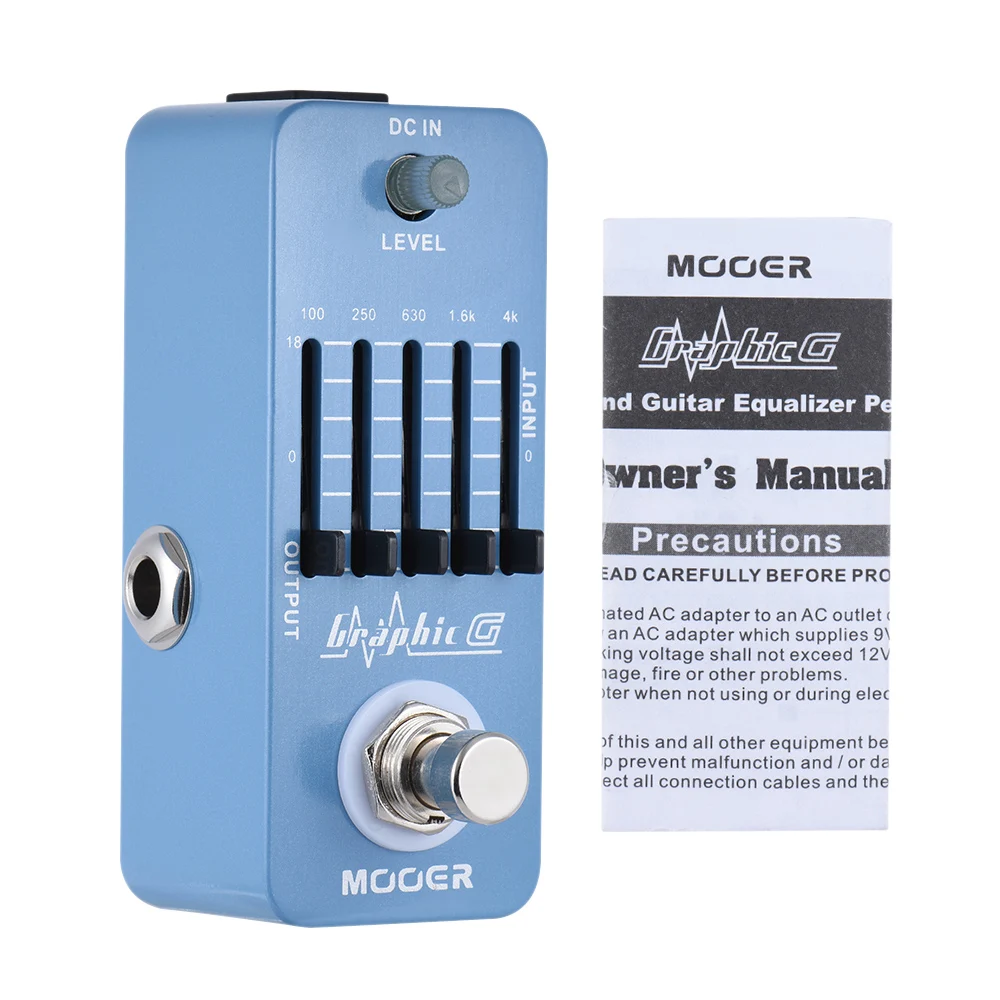 Mooer педаль графических эффектов G 5-Band True Bypass MEQ1 для электрогитары Reverb гитара