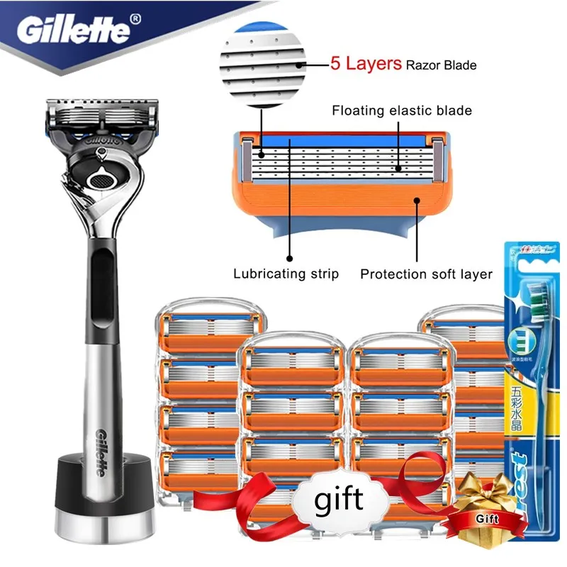 

Gillette Fusion 5 Proglide Limited Premium Edition Men Shaver Razor Blade Machine for Shaving Blade Replacebale Blades with Base