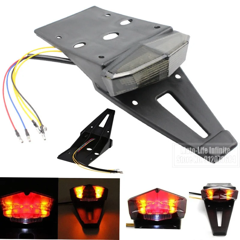 

Universal Motorcycle Refitting Rear Fender LED Tail Lamp Rear Hood Deflector VehicleTurn Signal Waterproof Low Energy Accessory