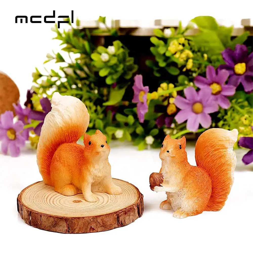 

MCDFL Squirrel Outdoor Garden Ornaments Figure Terrarium Decor Accesories for Home Balcony Decorations Manufacturer Direct Store