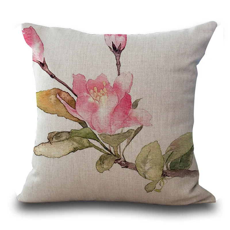 Чехол для подушки 45*45 с цветочным принтом диванные служебный автомобиль
