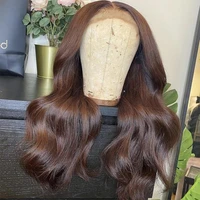 136 transparent lace frontal wig dark brown human hair wigs peruvian body wave colored 4x4 lace closure wigs for black women