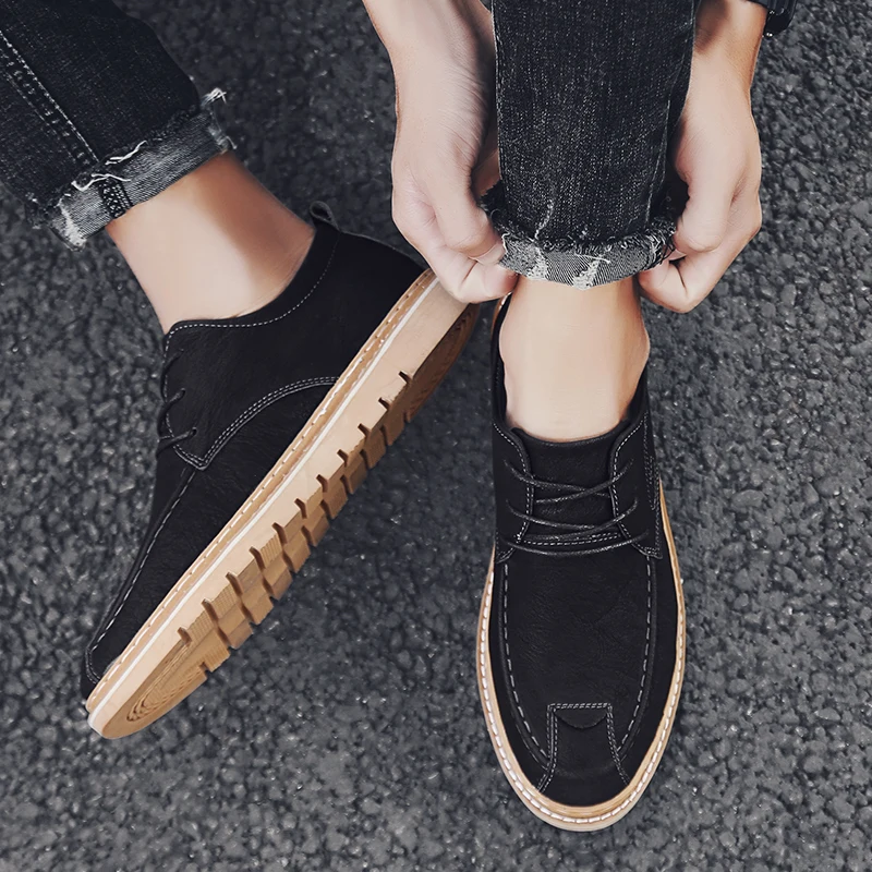 

italian leather men oxfords shoes outdoor fashion male footwear comfortable lace up work moccasins oxford shoes for men