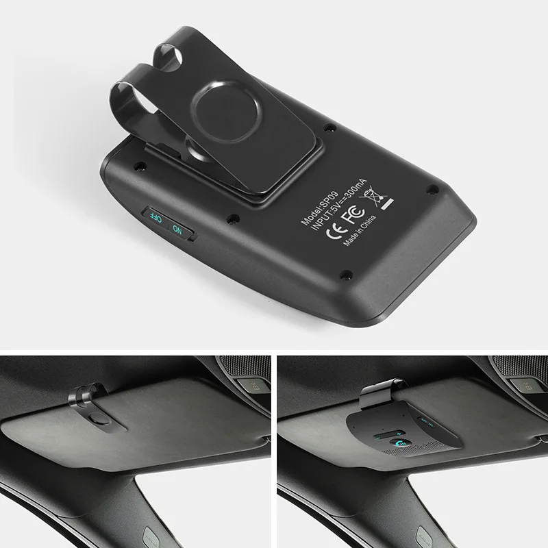 Bluetooth-гарнитура V4.2 Автомобильная Беспроводная с креплением на козырек от солнца |