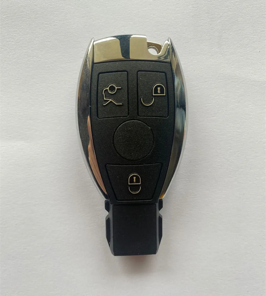 

RIOOAK 3 button Smart Remote Key Replacement Shell Case one battery holder for Mercedes-Benz BGA CLS CLK CLA SLK AMG W204