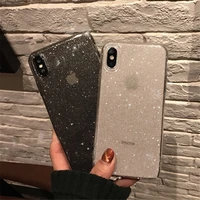 shining glitter case powder bling for iphone 11 case pro xr xs 8 7 plus 6s 12 pro case max transparent soft tpu shockproof cover