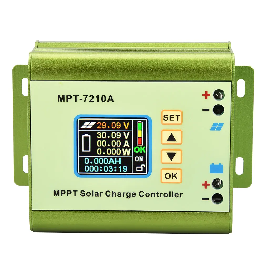 MPT-7210A 0-10A Solar Panel Charge Controller with LCD Display Aluminum Alloy MPPT | Обустройство дома